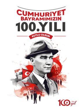 29 Ekim Cumhuriyet Bayram Kutlu Olsun. Tercümesi: 29 Ekim Cumhuriyet Günümüz kutlu olsun. (Ankara, Türkiye)