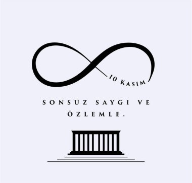 10 Kasim Atatürk Anma Gunu, Saygiyla Aniyoruz. 1881-1938 arası. Çeviri: 10 Kasım Atatürk 'ün ölüm yıl dönümü. 1938-1881.