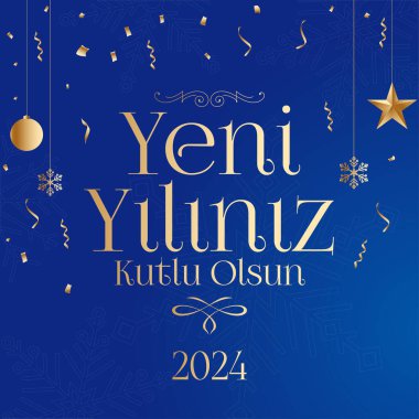 Yeni yil ve mutlu yillar 2024 2025 tebrik karti. çeviri: mutlu noeller ve mutlu yıllar 2024 2025 tebrik kartı.