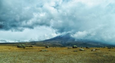 Güney Amerika, Ekvador 'daki And Dağları' ndaki Volkan Bulvarı 'ndaki Cotopaxi Volkanı. Cotopaxi, 5869 metreyle dünyadaki en yüksek aktif volkandır.