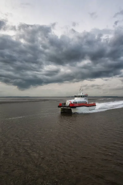 stock image Holwerd, The Netherlands - October 02 2022: The MS Oerd is a ferry and has been sailing on the Ameland - Holwerd route since 2003. The ship is used by Wagenborg Passenger Services.