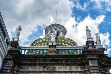 La compania church domes in Quito ,Ecuador