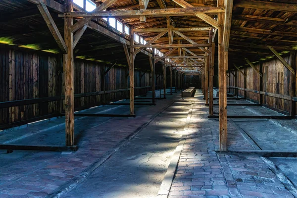 Auschwitz (Oswiecim), Polonya - 15 Ağustos 2022: Auschwitz II.