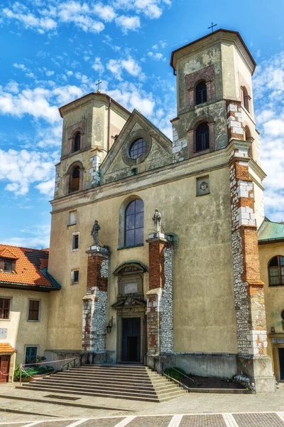 Abadia Beneditina Tyniec Centro Cidade Cracóvia Polônia Belo Monumento Medieval — Fotografia de Stock