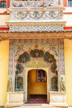 The Peacock Gate in City Palace Jaipur,Rajasthan, India.