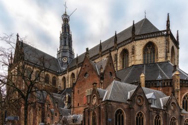 Hollanda 'nın en büyük kilisesi olan Haarlem' deki Sint-Bavo Kilisesi.