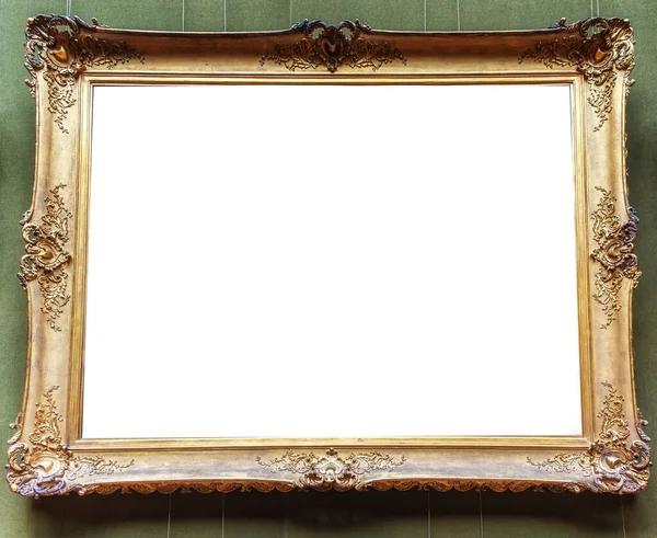 Antique Art Fair Gallery Frame Royal Green Wall Auction House — Stock Fotó