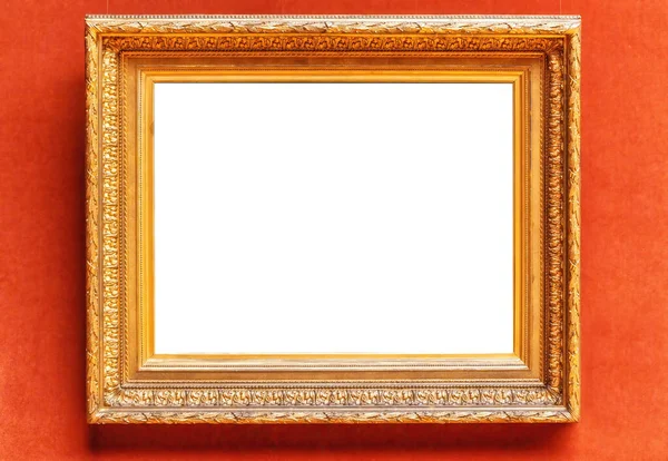 Antique Art Fair Gallery Frame Royal Red Wall Auction House — Zdjęcie stockowe