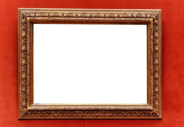 Antique Art Fair Gallery Frame Royal Red Wall Auction House — Stock Fotó