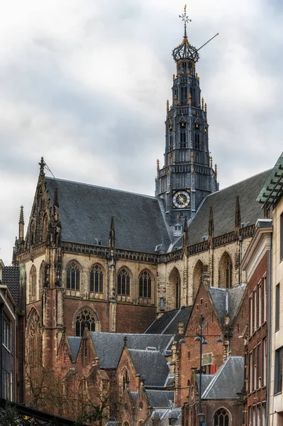 stock image TheGreat or St. Bavo church, a Reformed Protestant church and former Catholic cathedral in the city of Haarlem, The Netherlands.