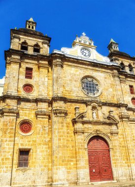 Kolombiya, Cartagena 'daki Aziz Peter Kilisesi cephesi.