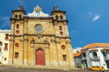 Kolombiya, Cartagena 'daki Aziz Peter Kilisesi cephesi.