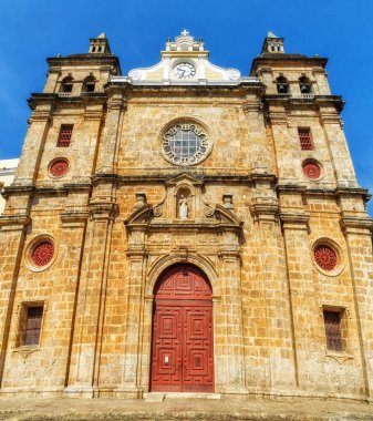 Kolombiya, Cartagena 'daki Aziz Peter Kilisesi cephesi.
