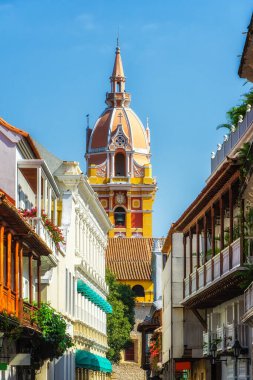 Kolombiya 'nın en önemli mimari eserlerinden biri olan Cartagena de Indias Katedrali' nin kubbesi.