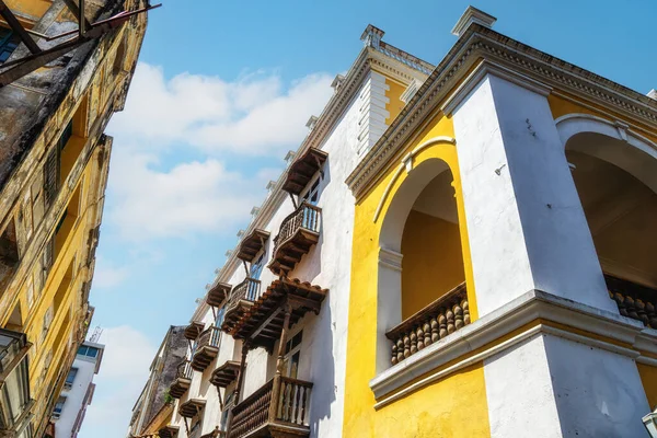 stock image Street scene in the historic center of Cartagena, Colombia