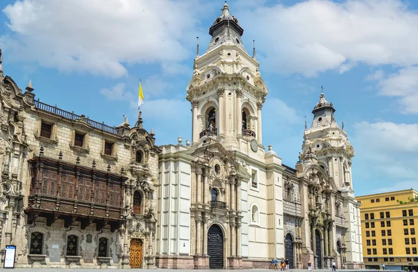 stock image Cathedral of Lima, Plaza de Armas de Lima, historic centre, Lima, Peru, South America, Latin America
