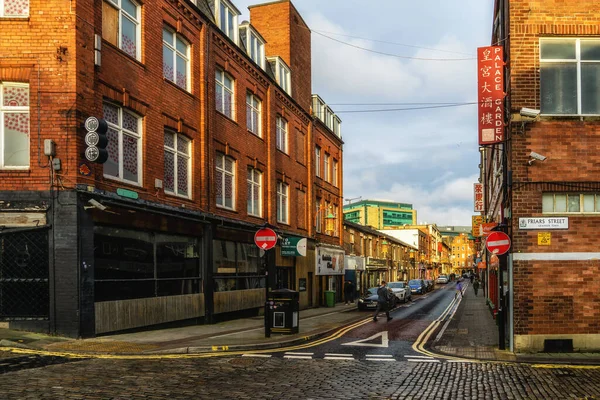 Newcastle Tyne Inglaterra Diciembre 2022 Chinatown Street Scene — Foto de Stock