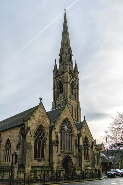 세인트 대성당 Cathedral Church Mary 잉글랜드의 뉴캐슬에 성당이다 대성당은 1844 — 스톡 사진