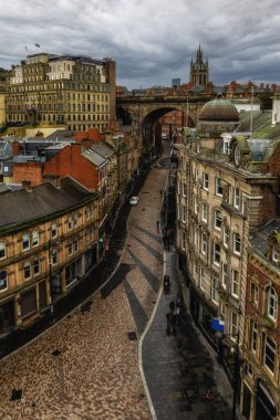 Newcastle-upon-Tyne yukarıdan görüldüğü gibi, İngiltere, İngiltere