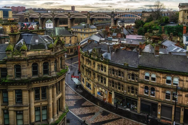 Newcastle Tyne Sett Ovanifrån England Storbritannien — Stockfoto
