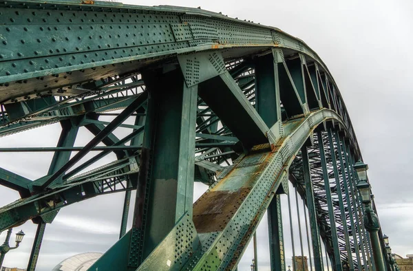 Detail Tyne Bridge Northumberland England Bridge Connects Newcastle Tyne Gateshead — Stock Photo, Image