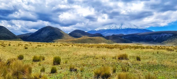 팍시는 안데스 산맥에 활화산으로 키토에서 남쪽으로 킬로미터떨어진 코토팍시에 위치해 — 스톡 사진