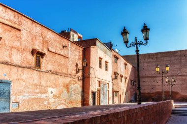 Marakeş Medine 'deki lambalar, Kasbah kamarası Marakeş, Fas, Kuzey Afrika