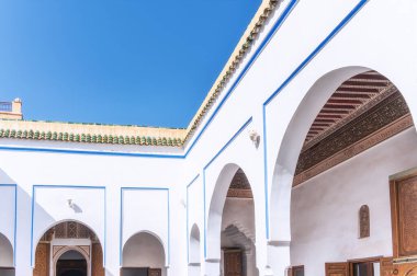 Marakeş, Fas 'taki Bahia Sarayı mimari görüşü Marakeş' in tarihi medine bölgesi UNESCO Dünya Mirası Bölgesi 'dir..