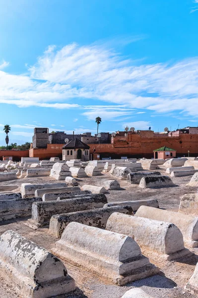 View Old Jewish Cemetery Mellah Quarter Marrakech Morocco — Stock Photo, Image