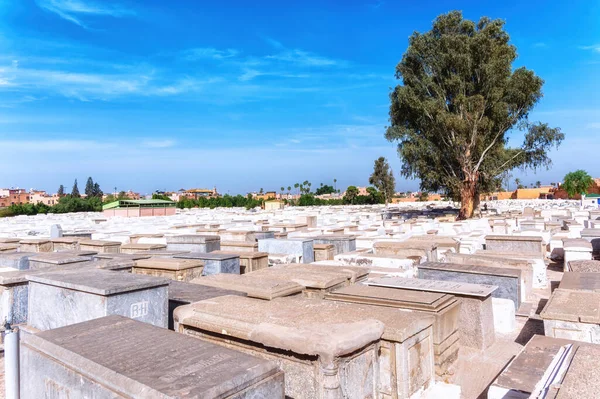 Blick Auf Den Alten Jüdischen Friedhof Viertel Mellah Marrakesch Marokko — Stockfoto