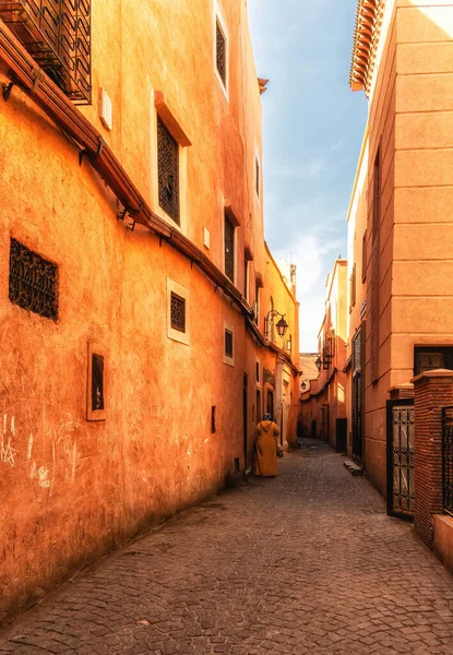 摩洛哥马拉喀什旧城的街景 — 图库照片