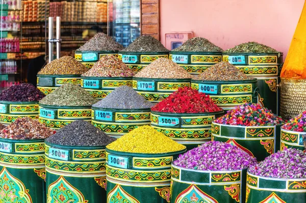 Stock image Moroccan dried flowers, fragrant herb leaves, and seedpods used as flower confetti or potpourri