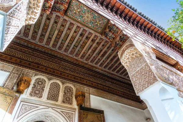 Détails Intérieur Palais Bahia Marrakech Maroc — Photo