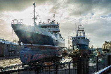 Cape Town, Güney Afrika Cumhuriyeti, rıhtımda gemi tamiri