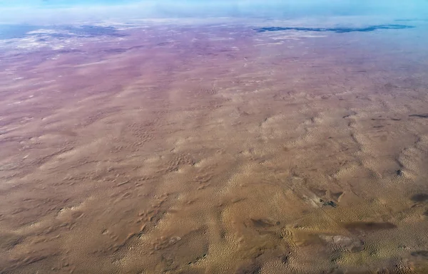 Пустеля Сахари Алжирі Вид Повітря Ландшафт Землі — стокове фото