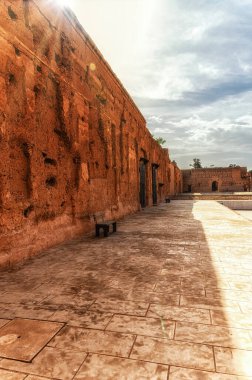 El Badi Palace Marakeş, Fas harap saray gibi. Arap Saadian sultan Ahmed El-Mansur tarafından yaptırılan.
