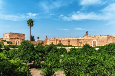 El Badi Sarayı 'nın kalıntıları, Marakeş, Fas, Kuzey Afrika, Afrika