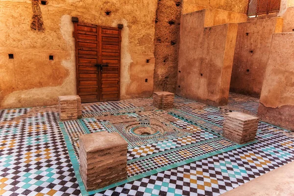 stock image El Badi Palace dating from Saadian dynasty, 16th century, ruins, Marrakech, Morocco, North Africa.