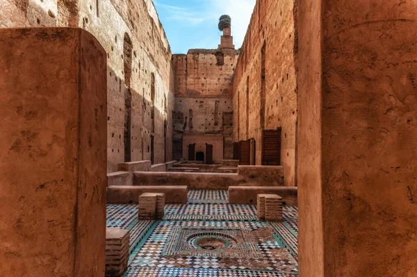 Ruins Badi Palace Marrakech Morocco — Stock Photo, Image
