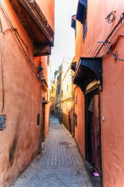 Marakeş, Fas 'ta Medine' ye giden yol.