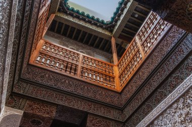 Madrasa Ben Youssef, Marakeş, Fas. Bu Madrasa, Marakeş 'te bir İslami üniversiteydi..