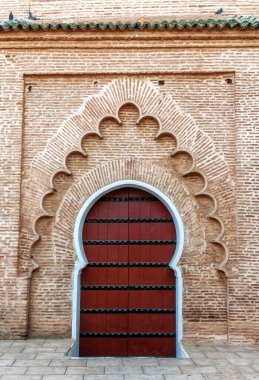 Marakeş, Fas, Kuzey Afrika 'daki Koutubia camii Arap kapısı