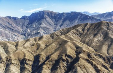 Fas, Kuzey Afrika 'daki Atlas Dağları' nın inanılmaz manzarası.