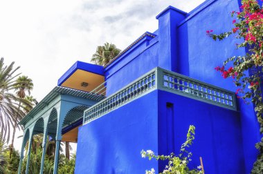 Marakeş, Fas - 18 Ekim 2022: Majorelle Bahçesi 'ndeki Yves Saint Laurent Müzesi
