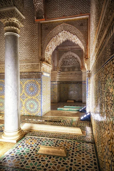 Saadyjskie Grobowce Historyczna Nekropolia Królewska Marrakeszu — Zdjęcie stockowe