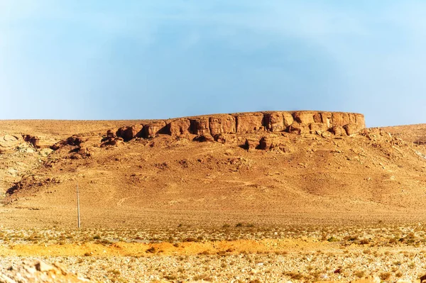 Πέτρινη Έρημος Στη Σαχάρα Στην Περιοχή Quarzazate Μαρόκο Αφρική Πέτρινη — Φωτογραφία Αρχείου