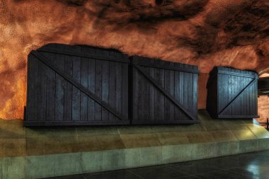 Stockholm, İsveç 'teki Radhuset Metro İstasyonu