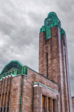 Saat Kulesi helsinki Merkez Tren İstasyonu'na. Finlandiya