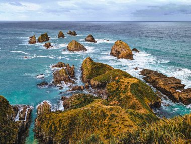 Nugget Point, Otago sahilindeki en ikonik yapılardan biridir. Catlins sahilinin kuzey ucunda, Kaka Point, Yeni Zelanda yolu boyunca yer almaktadır.