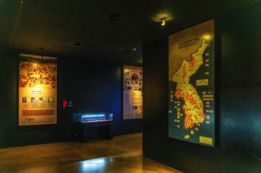 Seul, Güney Kore - 07 Eylül: Seodaemun hapishane tarihi müzesi sergisi Güney Kore 'nin başkenti Seul' de